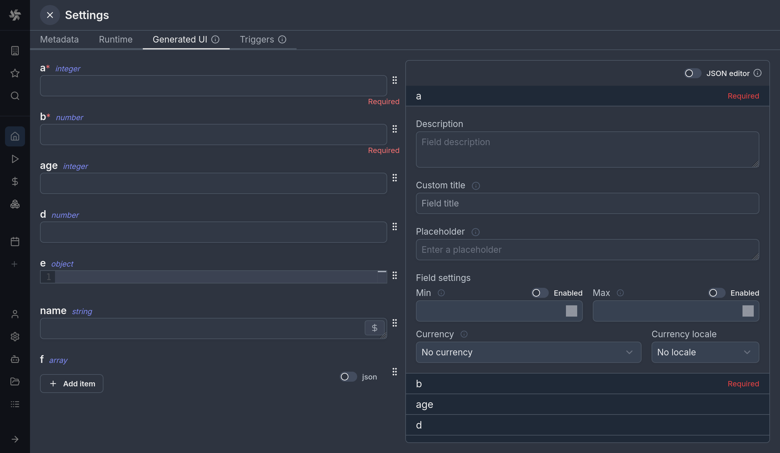 Advanced settings for Java